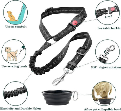 Reflective Dog Car Safety Belt