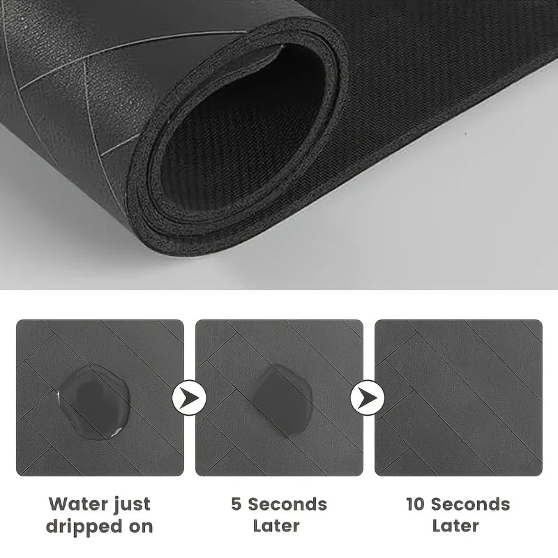 Pet Feeding Mat-Absorbent Pet Placemat for Dog Cat Food and Water Bowl with Waterproof Rubber Backing, Quick Dry Water Mat