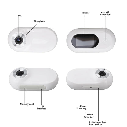 Pet Collar Camera for Videos and Photos HD 1080P 170° Wide Angle USB Rechargeable Adjustable Pet Camera Collar for Dogs Cats