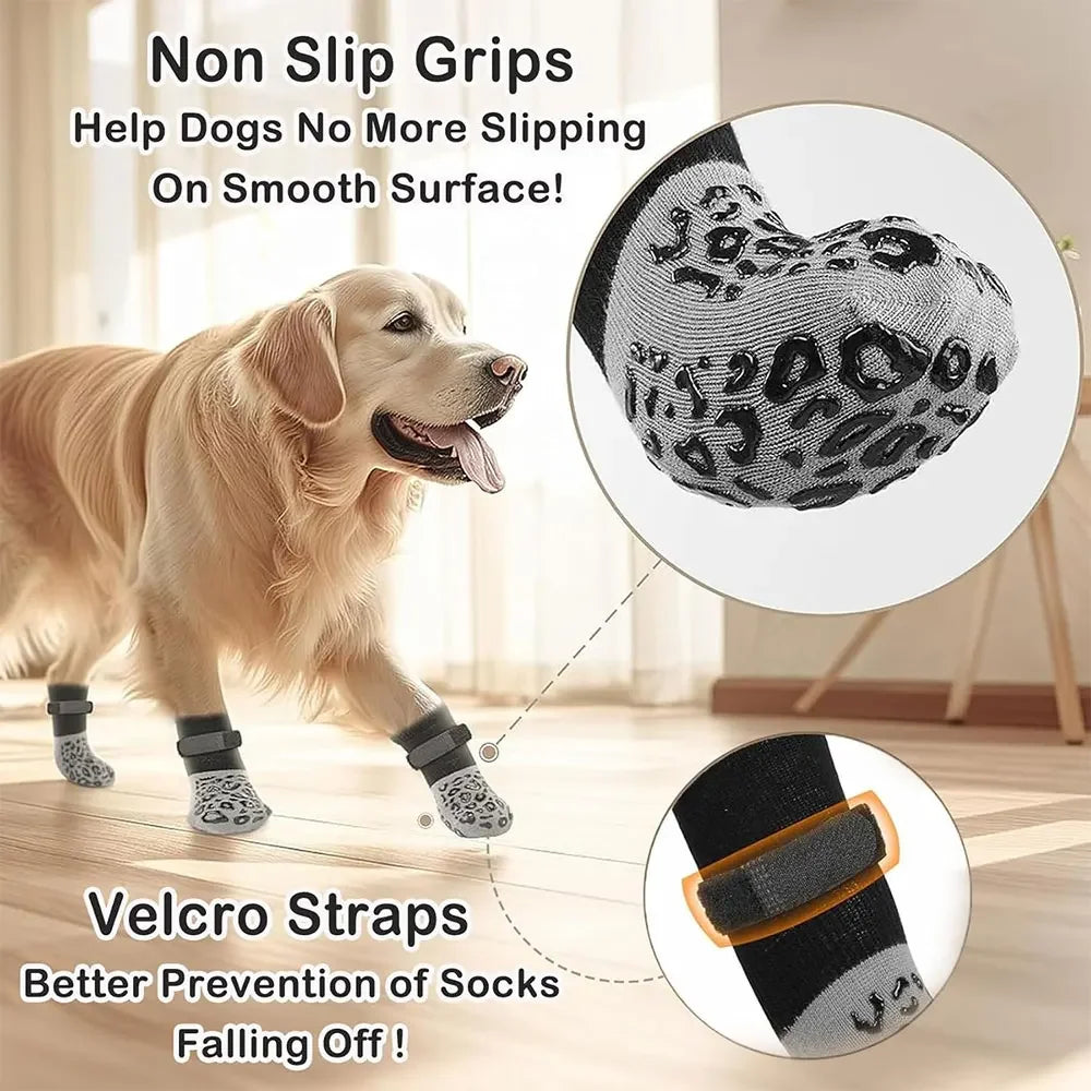 Anti-Slip Dog Paw Boots (4pcs)
