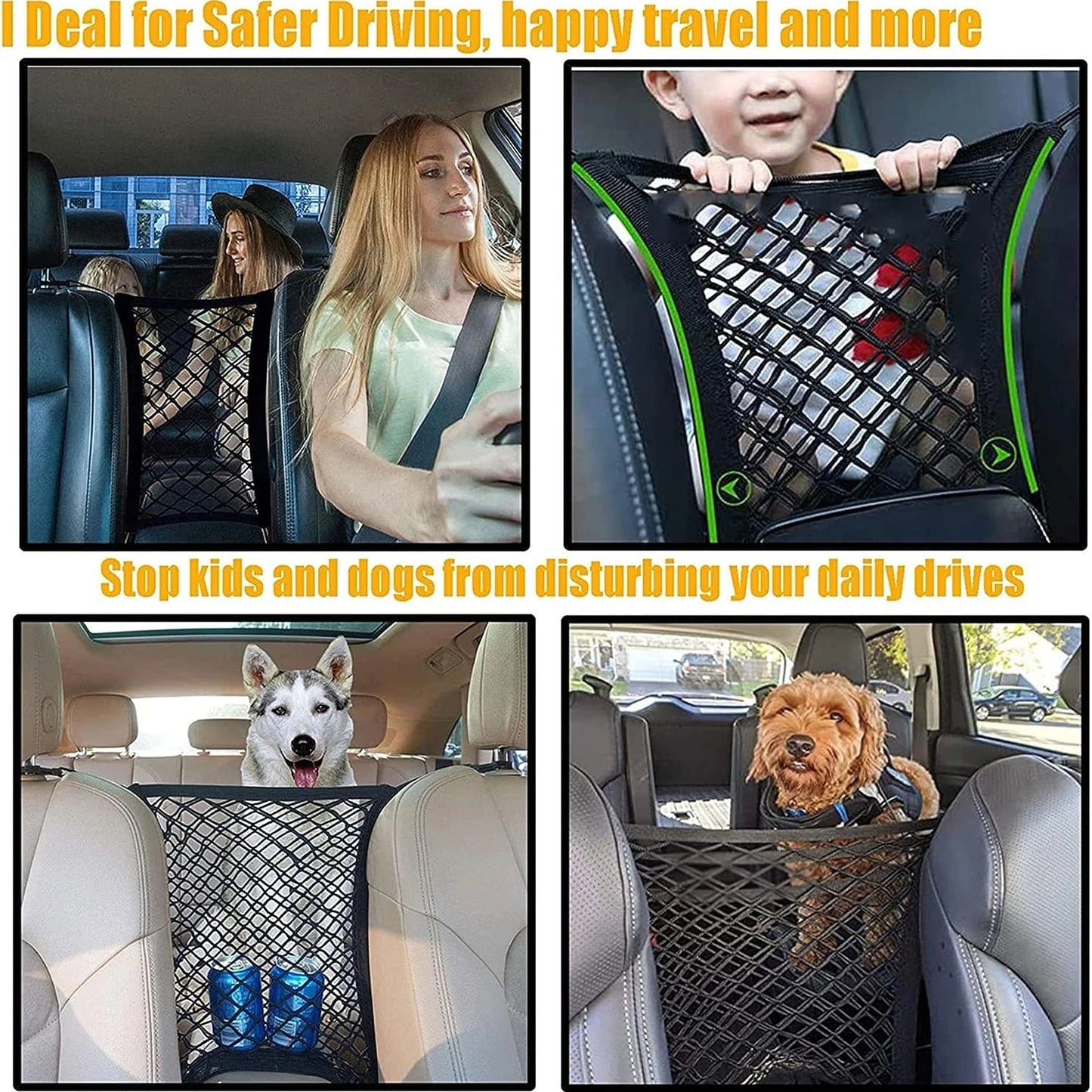 Pet Car Safety Barrier Net