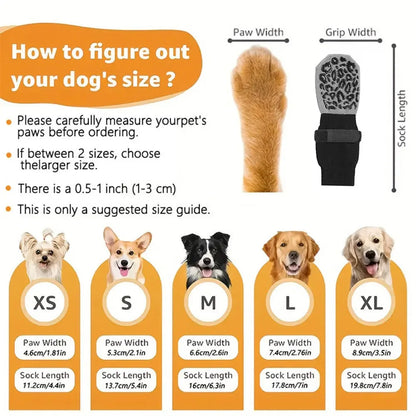 Anti-Slip Dog Paw Boots (4pcs)